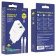 Borofone iPhone Şarj Cihazı BA56A 18W PD/USB, 20W Type-C To Type-C, Lightning Şarj Aleti Adaptör, Beyaz