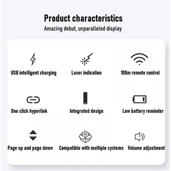 HP SS10 Wireless Presentation Flip Pen Kalem Pilli Kablosuz Sunum Kumandası