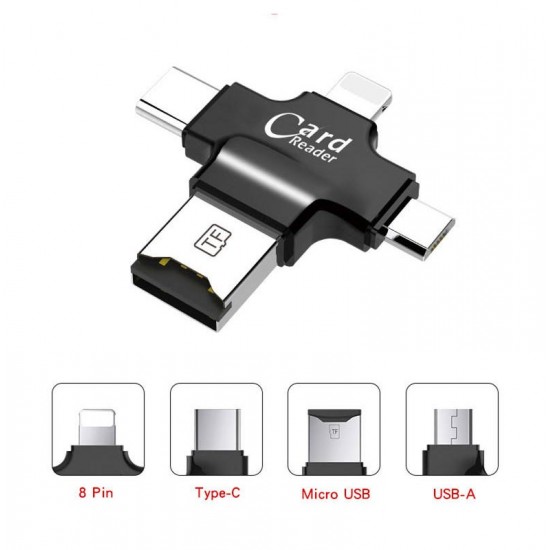 Apera GN-24 OTG 4 in 1 Micro USB Flash Disk Type C Mikro SD Kart Okuyucu I-OS i-Phone Android