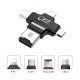 Apera GN-24 OTG 4 in 1 Micro USB Flash Disk Type C Mikro SD Kart Okuyucu I-OS i-Phone Android