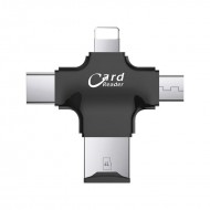 Apera GN-24 OTG 4 in 1 Micro USB Flash Disk Type C Mikro SD Kart Okuyucu I-OS i-Phone Android