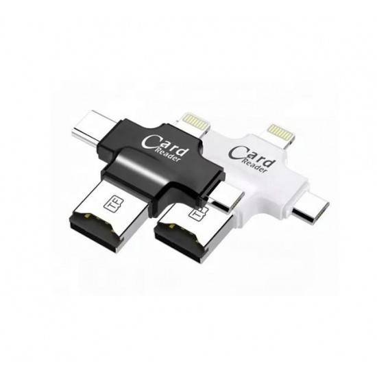 Apera GN-24 OTG 4 in 1 Micro USB Flash Disk Type C Mikro SD Kart Okuyucu I-OS i-Phone Android