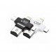 Apera GN-24 OTG 4 in 1 Micro USB Flash Disk Type C Mikro SD Kart Okuyucu I-OS i-Phone Android