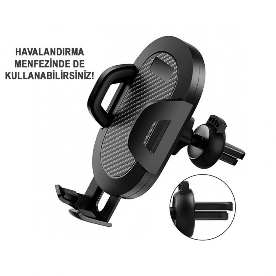 Apera MT95 Araç İçi Telefon Tutucu 3ü1 Arada Orta Konsol - Ön Cam ve Havalandırma Çıkışı