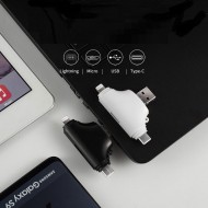 Apera GN-27 OTG 4 in 1 Micro USB Flash Disk Type C Mikro SD Kart Okuyucu IOS iPhone Android