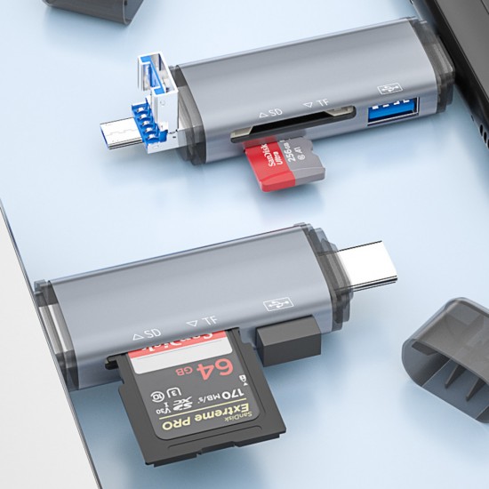 Apera GN-26 3 in 1 OTG Kart Okuyucu USB - Micro USB - Type-C Android HUB