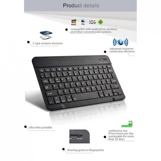 Apera GN-62 Kablosuz Bluetooth Klavye Mouse Seti Ultra İnce Taşınabilir Türkçe Q Klavye