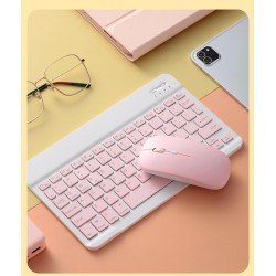 Apera GN-51 Kablosuz Flat Bluetooth Mouse Cep Telefonu Tablet Bilgisayar Sessiz Tık (Pembe)