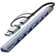 Apera GN-83 Multi Port Type-C ve USB Girişli 7 Port USB HUB OTG Çoğaltıcı Tablet Telefon ve Bilgisayarlar İçin