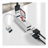 Apera BN07 Notebook ve PC İçin 5 in 1 Alüminyum USB 5GBPS 3.0 Çoklayıcı Hafıza Kartı Okuyucu