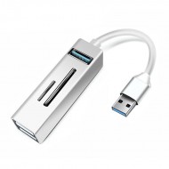 Apera BN07 Notebook ve PC İçin 5 in 1 Alüminyum USB 5GBPS 3.0 Çoklayıcı Hafıza Kartı Okuyucu