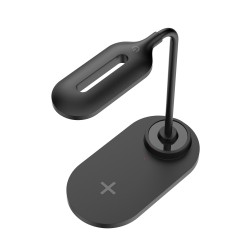 Apera BN82 10W Qualcomm 3.0 Hızlı Kablosuz Şarj Aleti 10 LED Esnek Masa Lambası (Siyah)