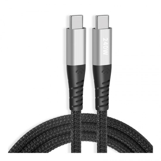 Apera NR10 Type-C to Type-C iPhone Android Uyumlu 240W PD Hızlı Şarj Örgü Kablo
