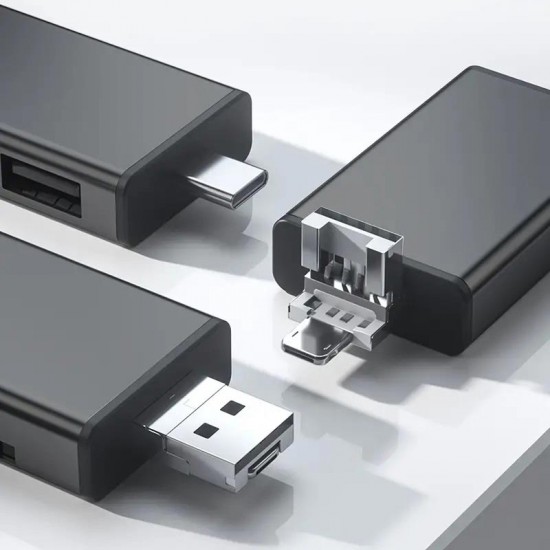 Apera NR19 OTG 7 in 1 Lightning Type C Micro USB Hafıza Kart Okuyucu IOS 13 iPhone Android Kart Saklama Kutusu