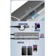 NR43 5in1 HUB Thunderbolt 3 Mac Type-C Lightning Multi Girişli Dock USB 3.0 Kart Okuyuculu Hızlı Şarj Aleti Alüminyum Kasa