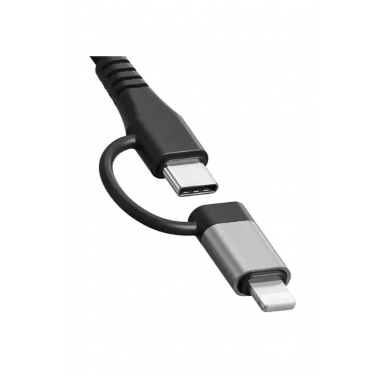 NR43 5in1 HUB Thunderbolt 3 Mac Type-C Lightning Multi Girişli Dock USB 3.0 Kart Okuyuculu Hızlı Şarj Aleti Alüminyum Kasa