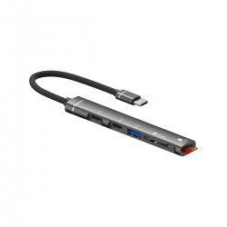 Apera NR44 5in1 Apple iPhone Uyumlu Hızlı Şarj Aleti Type-C Hub Dock USB 3.0 Kart Okuyuculu