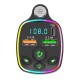 Apera NR67 RGB Renkli FM Radyo Transmitter MP3 Çalar Bluetooth 5.0 Çakmaklık Type-C Hızlı Şarj Aleti