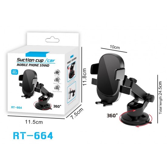 Apera NR73 Araç İçi Telefon Tutucu Tek El Kilitleme