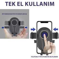 Apera Nr82 Araç İçi Havalandırma Telefon Tutucu Kancalı Tek El Kullanım