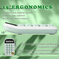 Apera MT18 Hesap Makinesi 10 Haneli Mekanik Tuşlu Büyük LCD Ekranlı Eski Daktilo Tarzı