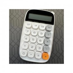 Apera MT18 Hesap Makinesi 10 Haneli Mekanik Tuşlu Büyük LCD Ekranlı Eski Daktilo Tarzı (Beyaz)