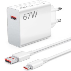 MT23 Xiaomi Mi Uyumlu 67W Turbo Hızlı Şarj Aleti Kablo Dahil Yarım Saatte Doldurur