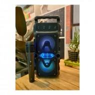 MT25 Karaoke Outdoor Bluetooth Hoparlör 8cm × 2 Adet Kablosuz Speaker Ses Bombası Radyo USB Micro SD Giriş