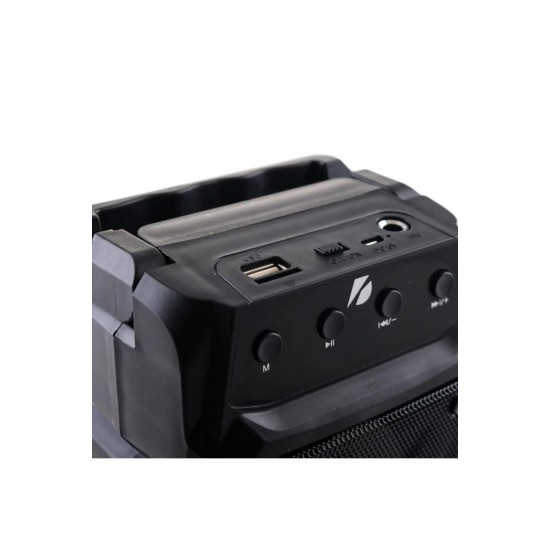 MT25 Karaoke Outdoor Bluetooth Hoparlör 8cm × 2 Adet Kablosuz Speaker Ses Bombası Radyo USB Micro SD Giriş