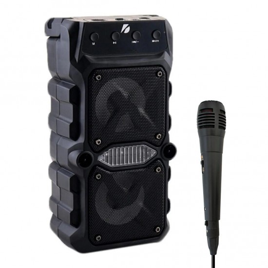 MT25 Karaoke Outdoor Bluetooth Hoparlör 8cm × 2 Adet Kablosuz Speaker Ses Bombası Radyo USB Micro SD Giriş