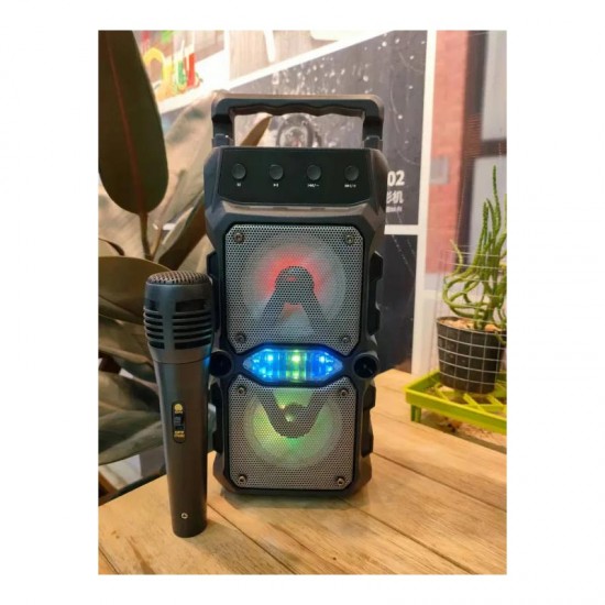 MT25 Karaoke Outdoor Bluetooth Hoparlör 8cm × 2 Adet Kablosuz Speaker Ses Bombası Radyo USB Micro SD Giriş