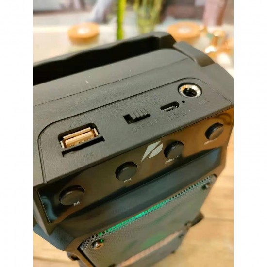 MT25 Karaoke Outdoor Bluetooth Hoparlör 8cm × 2 Adet Kablosuz Speaker Ses Bombası Radyo USB Micro SD Giriş