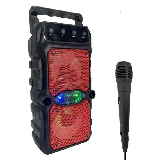MT25 Karaoke Outdoor Bluetooth Hoparlör 8cm × 2 Adet Kablosuz Speaker Ses Bombası Radyo USB Micro SD Giriş