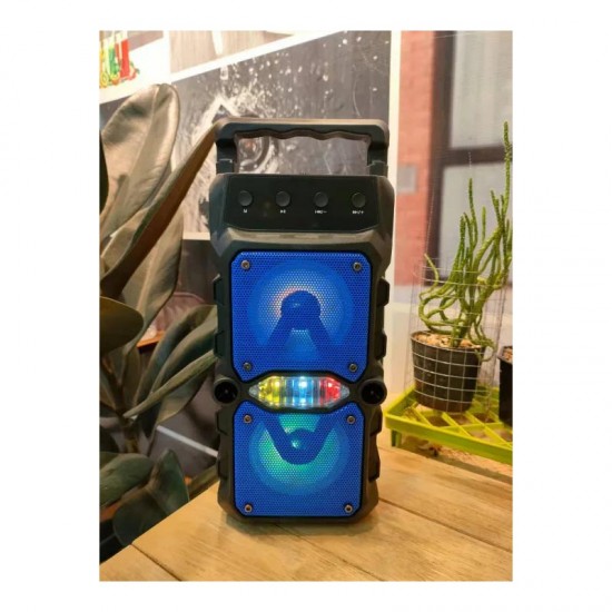 MT25 Karaoke Outdoor Bluetooth Hoparlör 8cm × 2 Adet Kablosuz Speaker Ses Bombası Radyo USB Micro SD Giriş