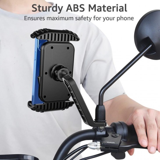 Apera MT27 Kilit Sistemli Ayna Bağlantılı Motosiklet Telefon Tutucu Yatay ve Dikey Kullanılır