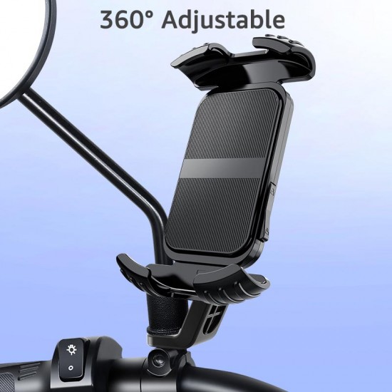 Apera MT27 Kilit Sistemli Ayna Bağlantılı Motosiklet Telefon Tutucu Yatay ve Dikey Kullanılır