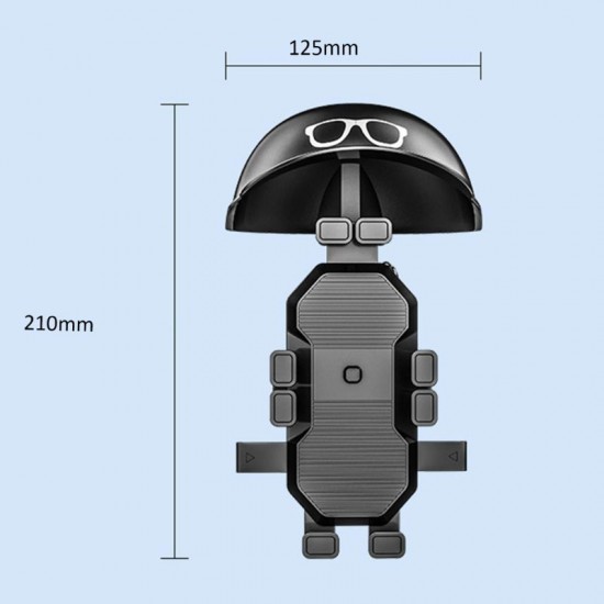 MT32 Motor Motosiklet Bisiklet Telefon Tutucu Yağmur Güneş Koruyucu GoPro Bağlantılı Damperli Şok Emici