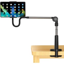 MT41 Çok Fonksiyonlu Masaüstü Akrobat Metal Tablet Telefon Tutucu Stand 360 Derece Oynar Başlıklı