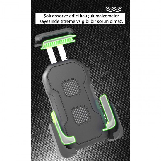 MT54 Motor Motosiklet ve Bisiklet Telefon Tutucu Gidon Uyumlu Yüksek Kalite Tüm Telefonlarla Uyumlu