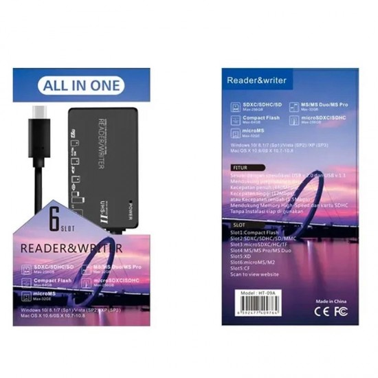 MT56 Compact Flash Çoklu Kart Okuyucu Dünyadaki Tüm Kartları Okur