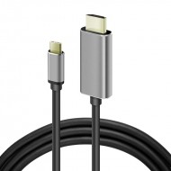 Onezero ZR-627 MT57 4K 60hz HDMI Çevirici i-Phone 15 ile Uyumlu Kablo Type-C Thunder-bolts Altın Uçlu 2 metre