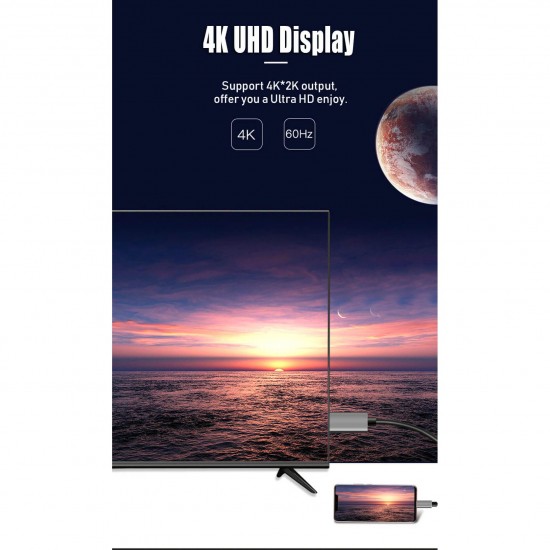 Onezero ZR-627 MT57 4K 60hz HDMI Çevirici i-Phone 15 ile Uyumlu Kablo Type-C Thunder-bolts Altın Uçlu 2 metre