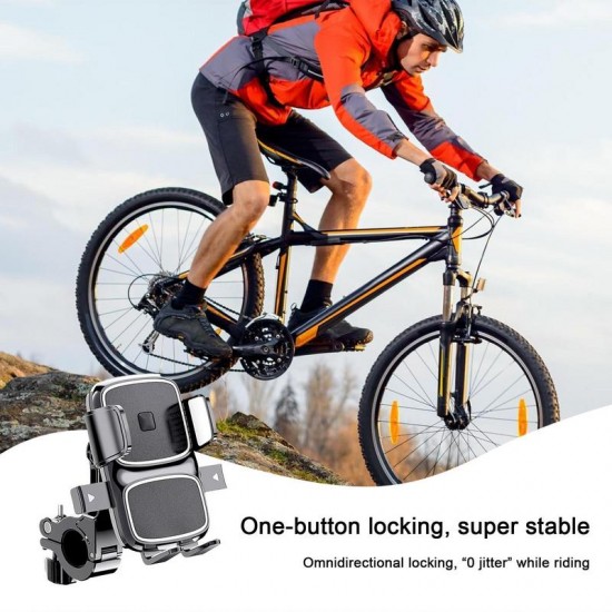 MT63 Motosiklet Bisiklet Telefon Tutucu Gidon Uyumlu Otomatik Kilitleme