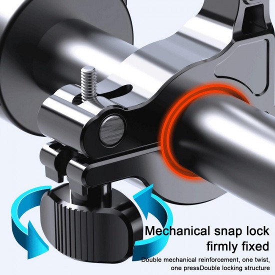 MT63 Motosiklet Bisiklet Telefon Tutucu Gidon Uyumlu Otomatik Kilitleme