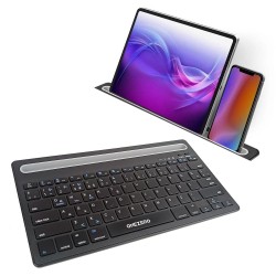 Onezero Ağır Sağlam Ultra İnce Taşınabilir Kablosuz 3 Kanal Bluetooth Türkçe Q Klavye Standlı