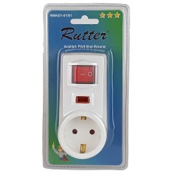 Rutter RMKD1 Anahtarlı Priz Akım Koruma 3500W Güç Çocuk Koruma Kilidi Duvar Prizi Elektrik Fişi