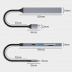 MT78 5in1 Type-C Girişli Multi HUB USB 3.0 5Gbps Veri Aktarımı Kart Okuyucu Metal Kasa