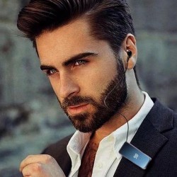 K67 Makaralı Bluetooth Kulaklık Yaka Klipsli 2 Telefon Bağlanır 20 Dakikada Şarj Olur LCD Şarj Göstergesi (Mor)