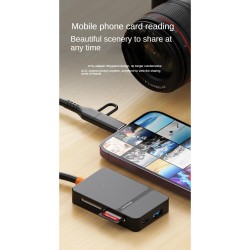 MT86 8in1 Multi Girişli CF Kart Okuyucu Mac iPhone 15 16 ile Uyumlu Type-C 5Gbps Veri Aktarımı