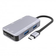 MT87 6in1 USB 3.1 Type-C Çoklayıcı OTG Kart Okuyucu Mac iPhone 15 16 ile Uyumlu Metal Kasa